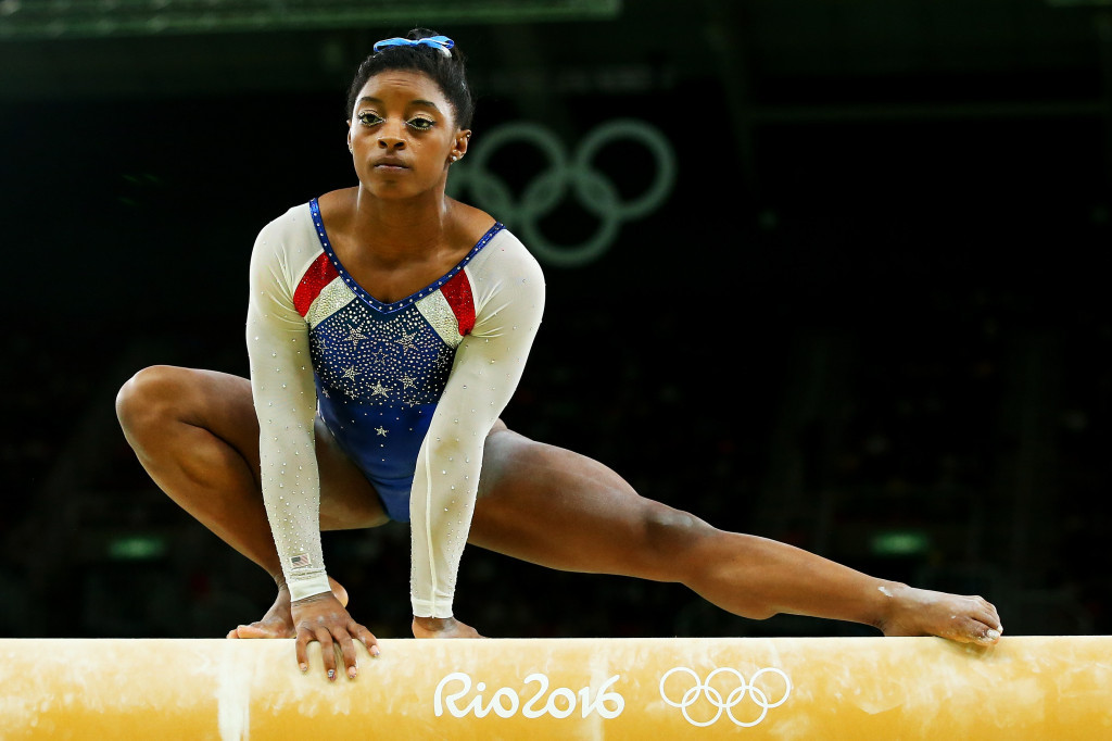 Simone Biles produced another brilliant performance to win the all-around gymnastics title ©Getty Images