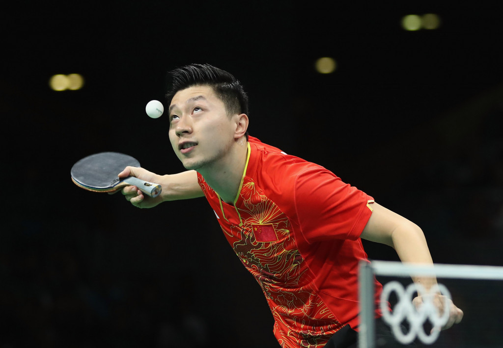 Ma Long made short work of his Chinese opponent Zhang Jike in the men's individual table tennis title ©Getty Images