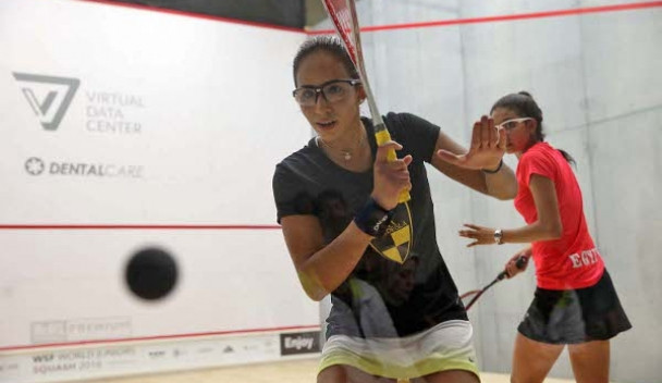 Nouran Gohar of Egypt successfully defended her women's title ©www.squashpics.com