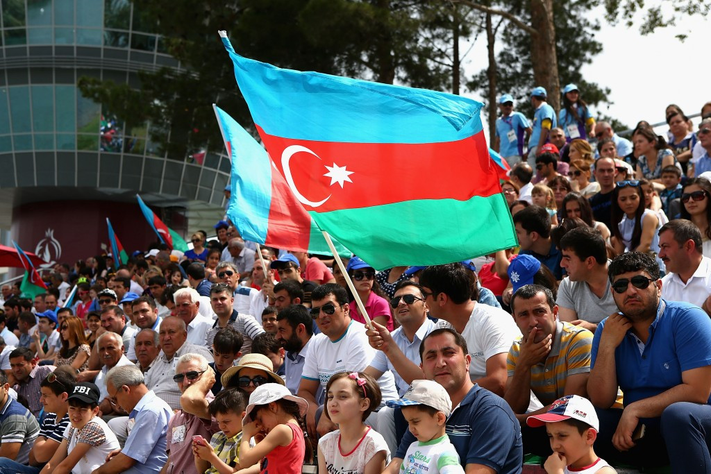 A packed-out crowd watched the day's final events unfold in Mingachevir