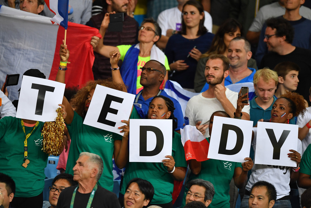 French judo fans show their support for Teddy Riner ©Getty Images