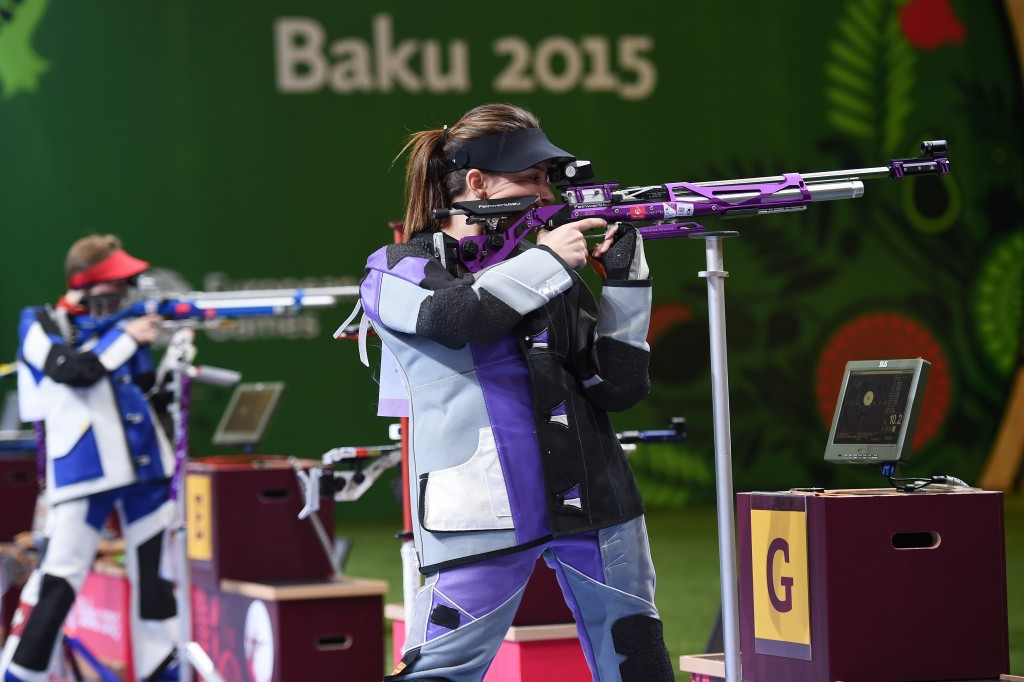 Andrea Arsovic recovered her poise to win the women's 10m air rifle event ©Getty Images