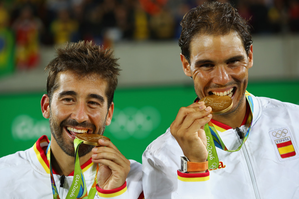 Marc Lopez and Rafael Nadal came through a tough three set match to win gold ©Getty Images