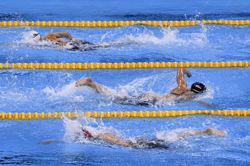 Katy Ledecky decimated both her rivals and the world record to win the 800m freestyle ©Getty Images