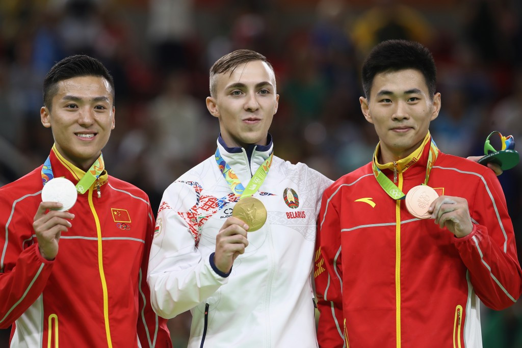 It was the first time China have not been top of a men's trampoline world or Olympic podium for nine years ©Getty Images