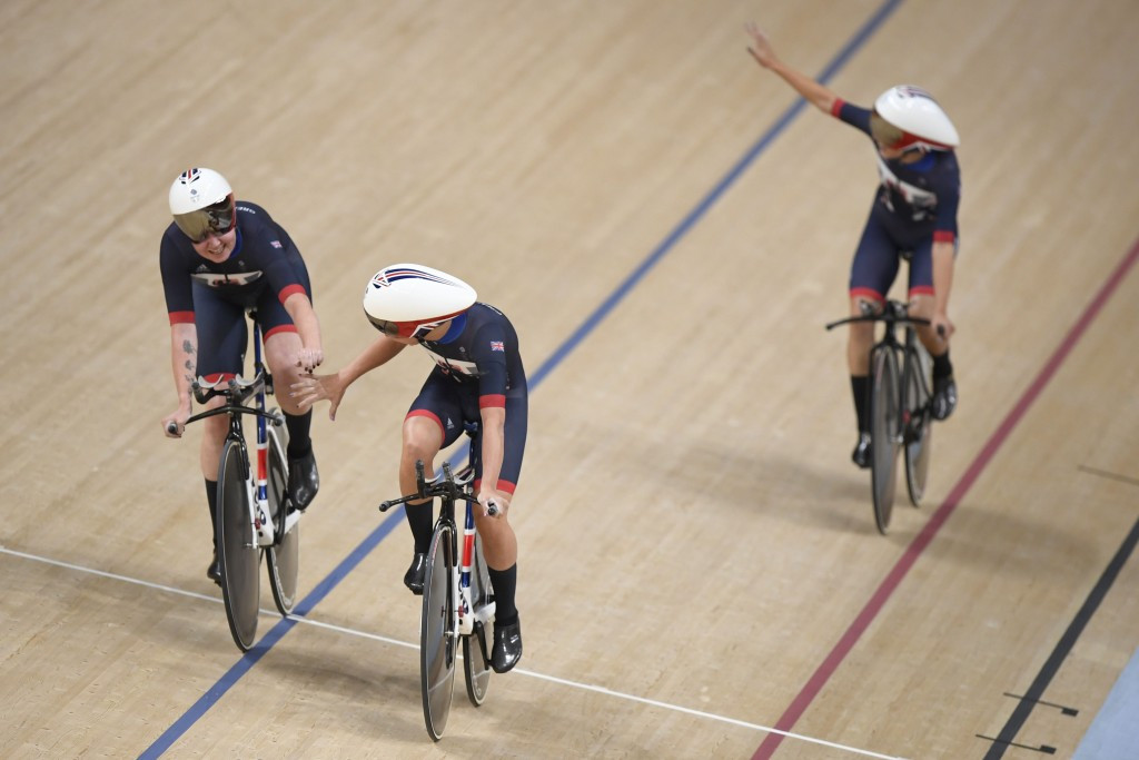 Britain broke the world record on all three of their rides on route to team pursuit gold ©Getty Images
