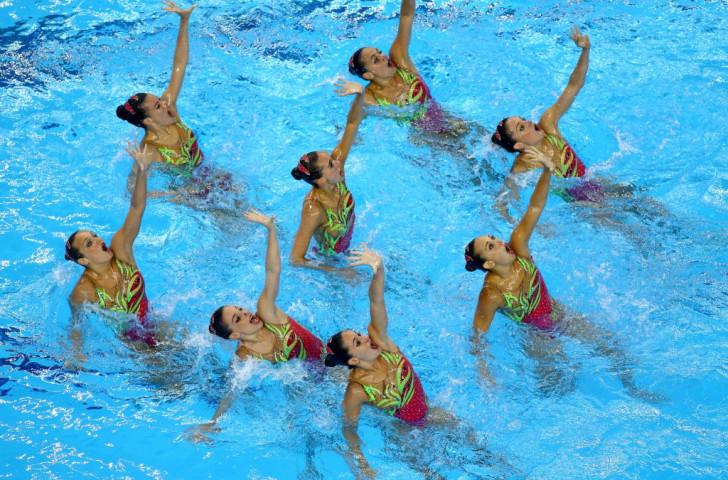 Italy perform in the synchronised swimming teams free routine final ©Getty Images