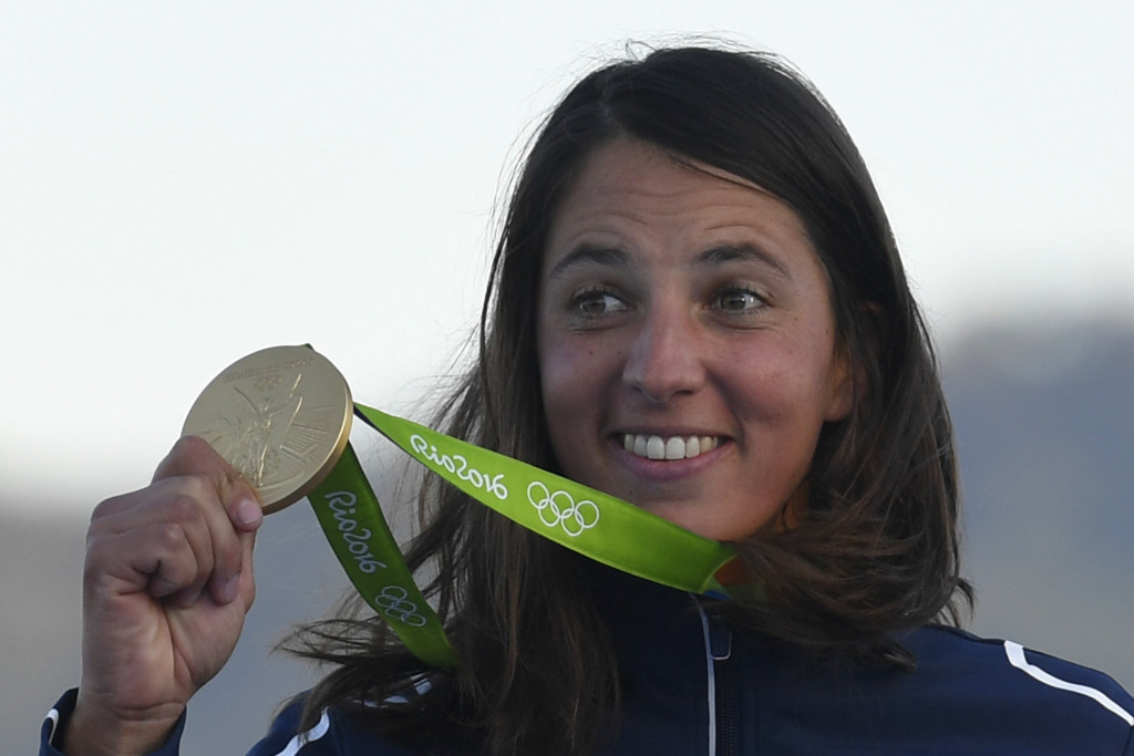 Charline Picon of France got her hands on what had been an elusive Olympic gold medal ©Getty Images