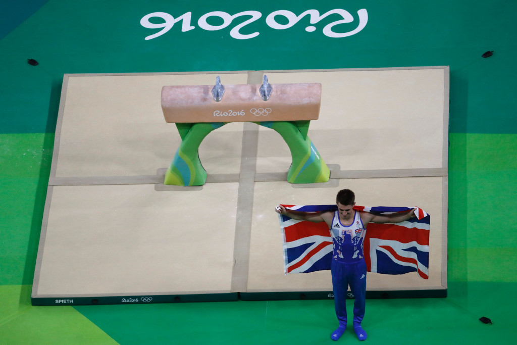 Max Whitlock won Britain's first two all-time gymnastics Olympic gold medals here today ©Getty Images