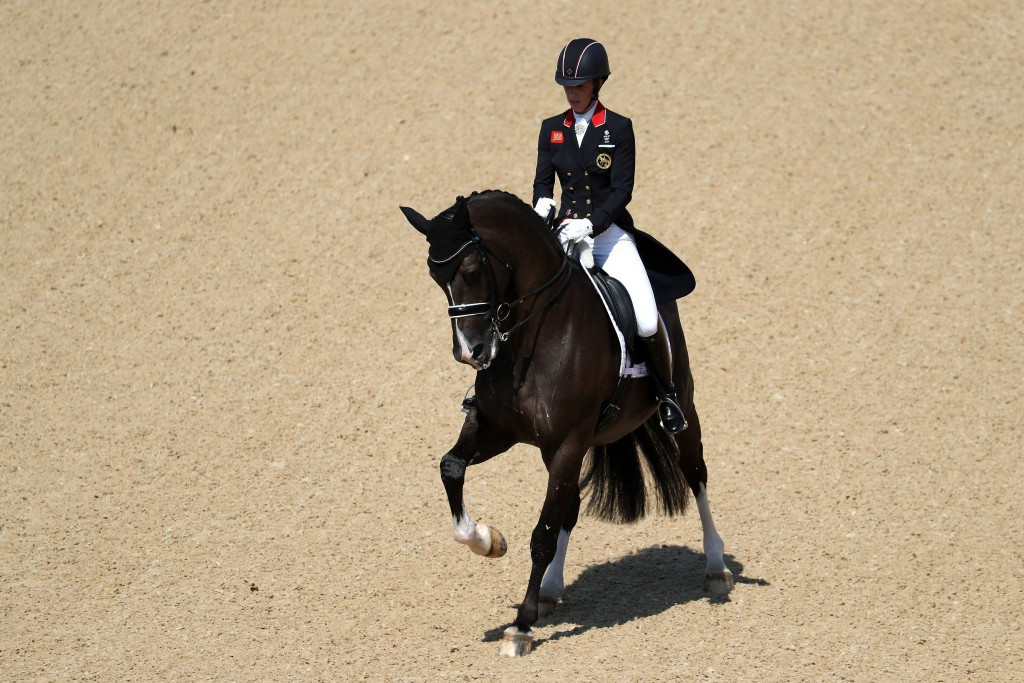 Charlotte Dujardin becomes only the second British woman to win three Olympic gold medals, matching cyclist Laura Trott ©Getty Images