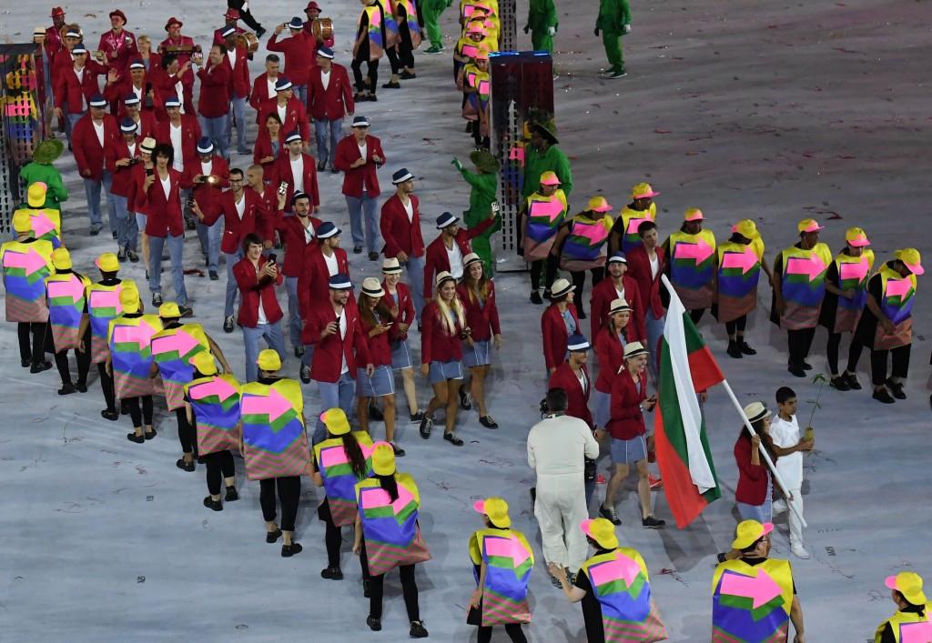 Bulgarian athletes parade in the Opening Ceremony of Rio 2016 ©Getty Images