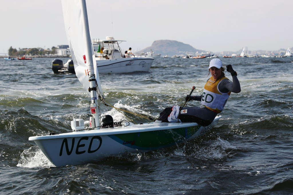 Marit Bouwmeester triumphed in the women's laser radial class ©Getty Images