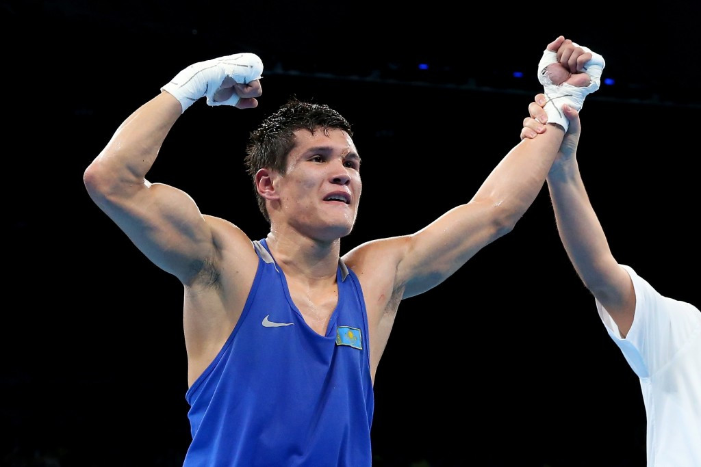 Daniyar Yeleussinov became the fourth consecutive Kazakh boxer to win the Olympic welterweight gold ©Getty Images