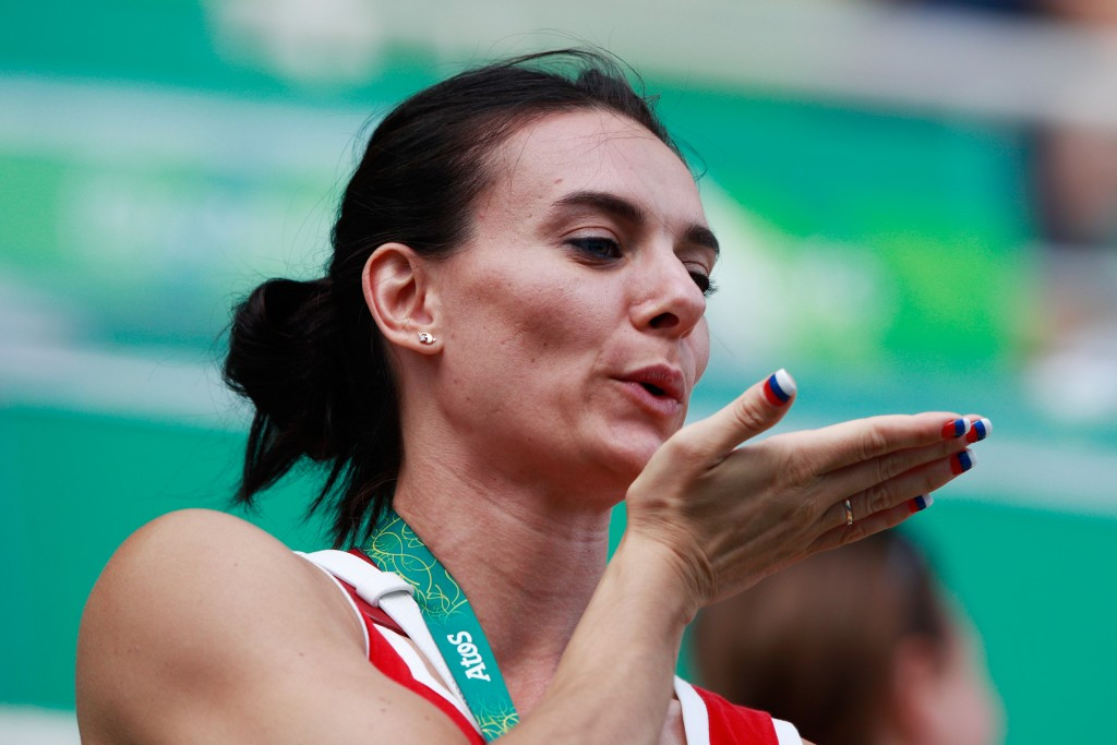 Russia's Yelena Isinbayeva has been campaigning in Rio de Janeiro for a place on the IOC Athletes' Commission ©Getty Images