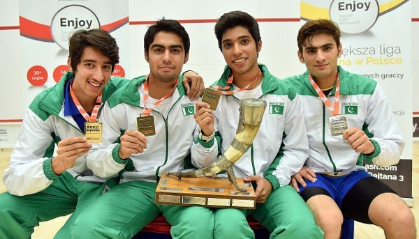 The victory marks the first world team squash title for Pakistan since 2008 ©WSF