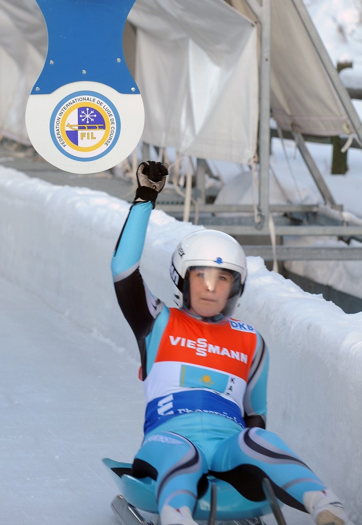 Elizaveta Axenova was Kazakhstan's sole luger at Sochi 2014, competing in the women's singles ©Getty Images