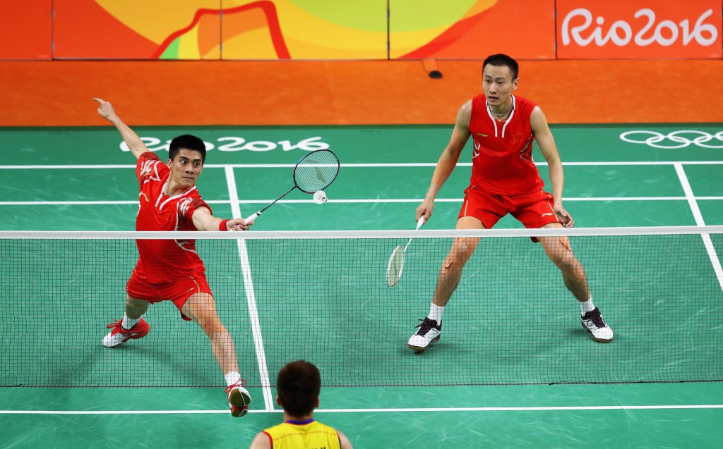 China's Fu Haifeng and Zhang Nan secured the gold medal in the men's doubles tournament ©Getty Images
