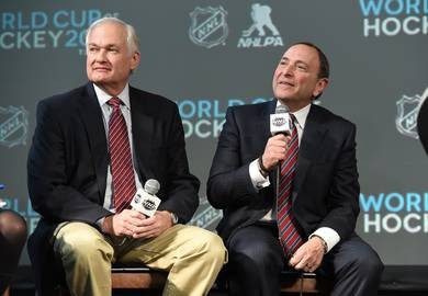 NHL commissioner Gary Bettman and Donald Fehr unveiled further plans ahead of the tournament ©IIHF