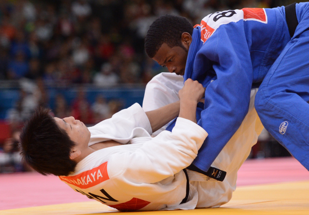 Kyle Maxwell (right) has represented Barbados at judo at Olympic level ©Getty Images