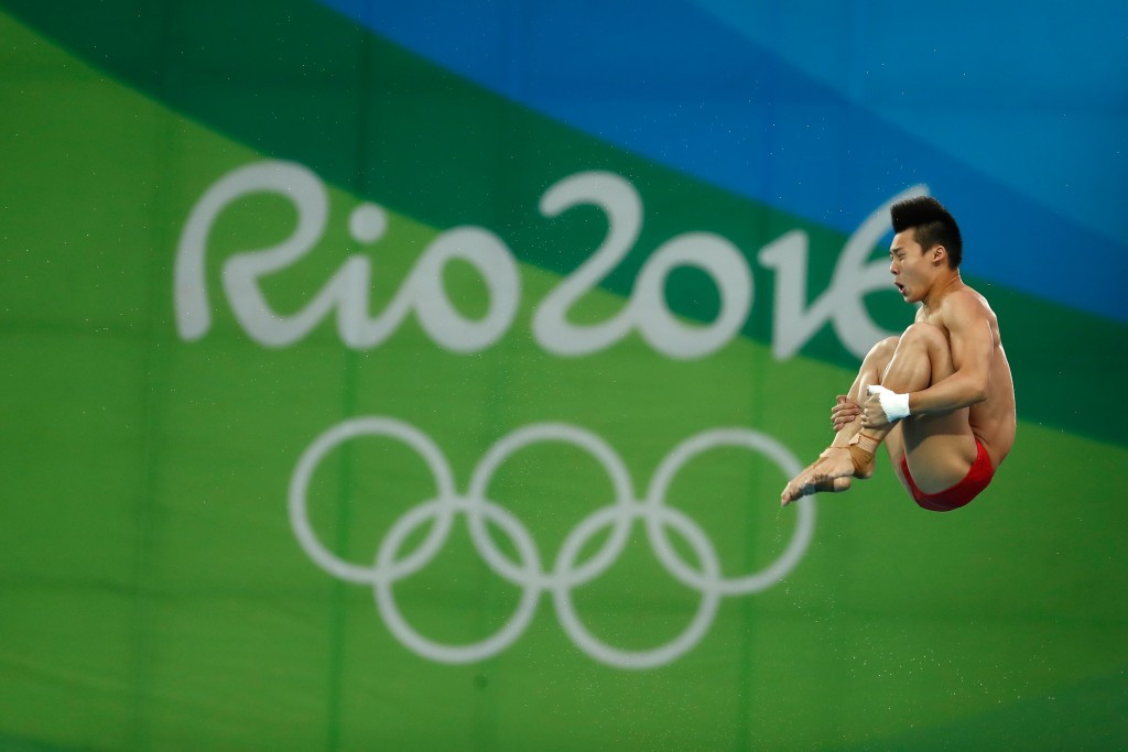 Chen Aisen added to his 10m synchronised gold in the individual event ©Getty Images