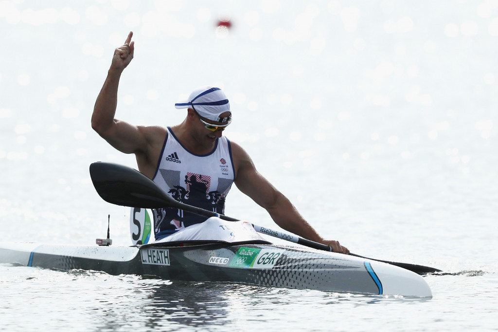 Liam Heath sprinted to the K1 kayak title to help maintain Britain's second place on the medals table ©Getty Images