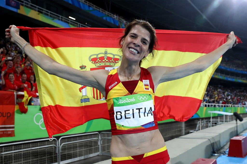 Spain's Ruth Beitia won the high jump four years after temporarily retiring following London 2012 ©Getty Images
