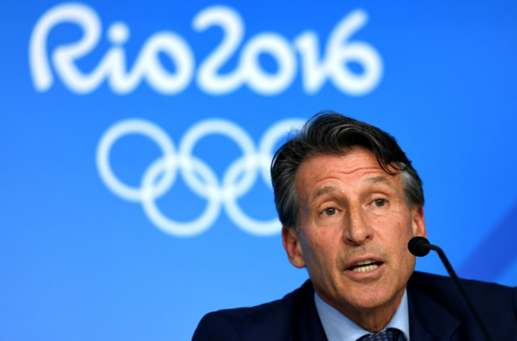Sebastian Coe, President of the International Association of Athletics Federations, at his closing press conference on the last night of athletics at the Olympic Stadium. He has been urged to join the IOC in order to give a 