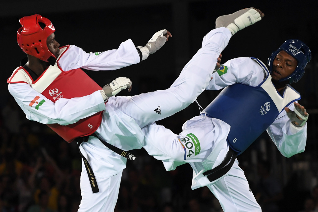 Abdoul Razak Issoufou (left) wants to inspire other taekwondo players in Africa  ©Getty Images 
