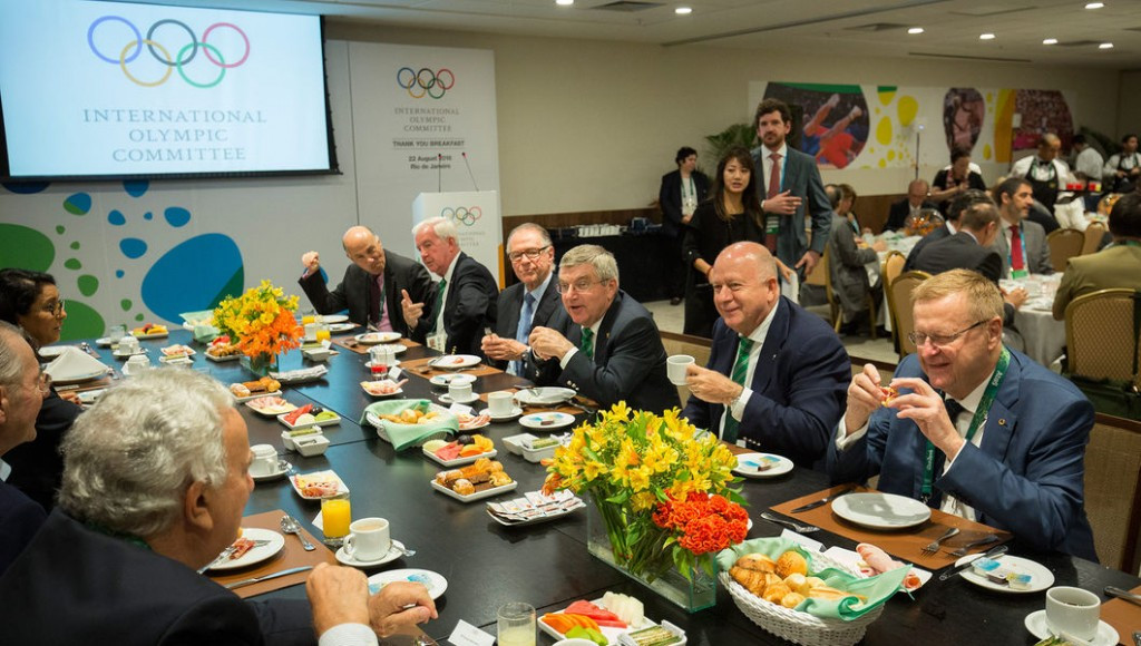 Rio city and Organising Committee officials were honoured at an Olympic breakfast this morning ©IOC