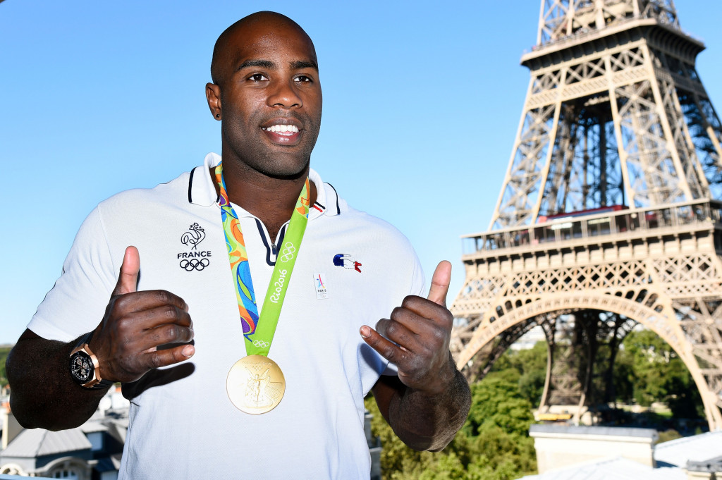 Dominant judoka Teddy Riner was another celebrating Frenchman ©Getty Images