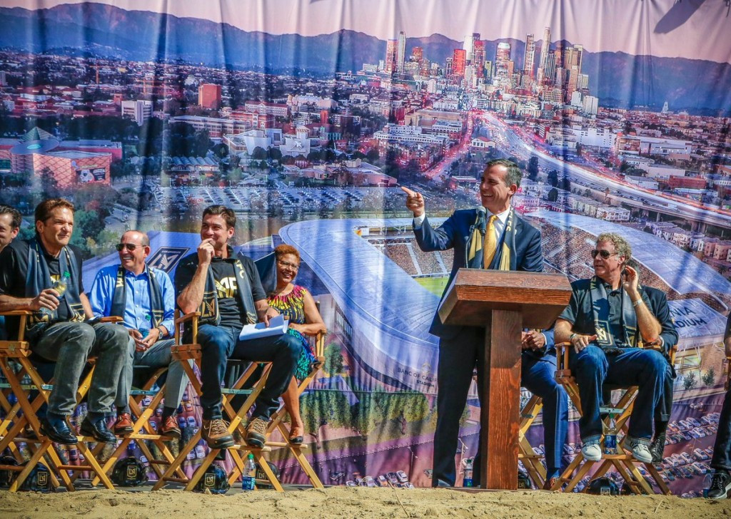 Los Angeles Mayor Eric Garcetti was in attendance at the groundbreaking ceremony ©Twitter