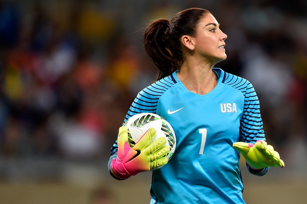 United States goalkeeper Hope Solo has been hit with a six-month suspension for calling Sweden's team a bunch of cowards ©Getty Images