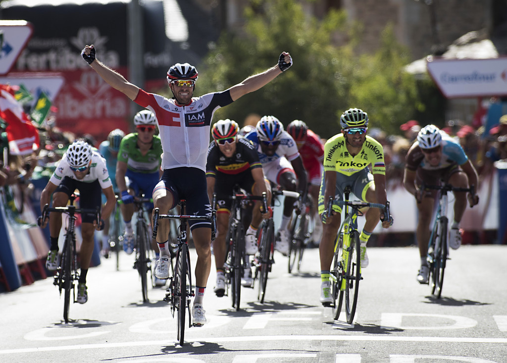 Jonas Van Genechten sprinted to victory on stage seven of the Vuelta a España ©Getty Images
