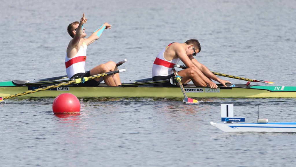 Max Appel and Philipp Syring won Germany's second gold of the regatta ©FISA