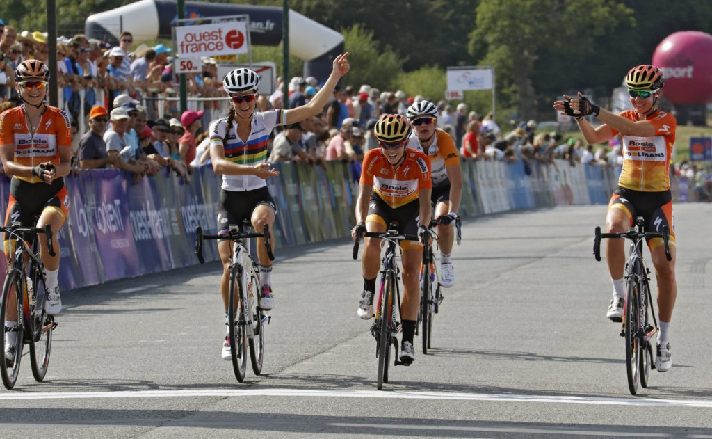 Evelyn Stevens brought her career to a close at the conclusion of the race ©Twitter/Boels-Dolmans