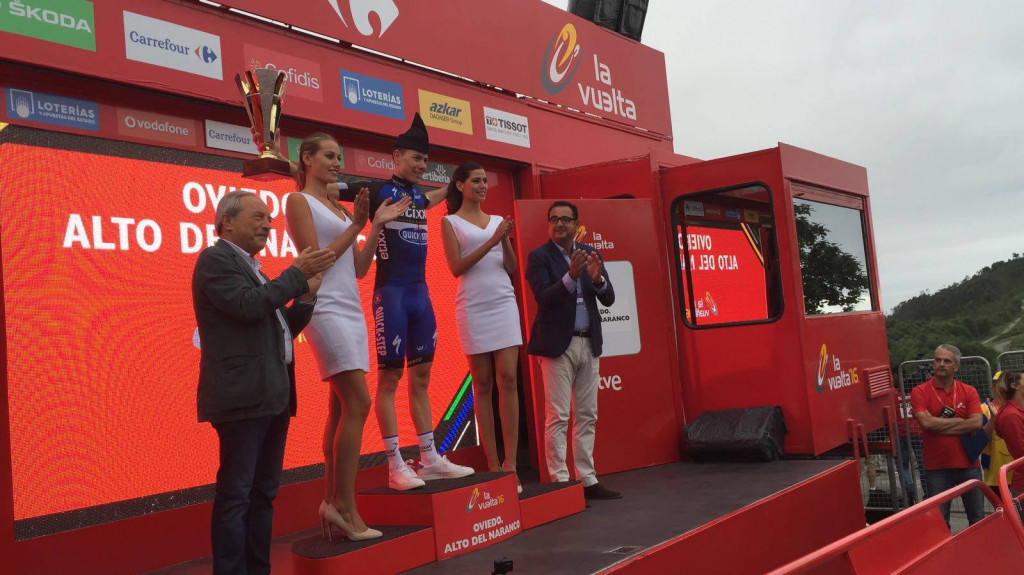 David De La Cruz became the first Spaniard to win a stage of this year's Vuelta a España ©Facebook/Vuelta a Espana