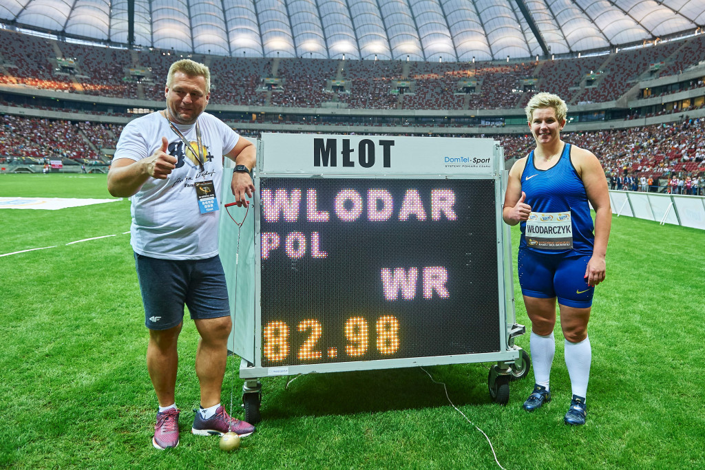 The 82.29 metres Anita Wlodarczyk threw to win gold at Rio 2016 has immediately been broken after her 82.98m throw at the seventh Kamila Skolimowska Memorial competition in Warsaw ©Getty Images
