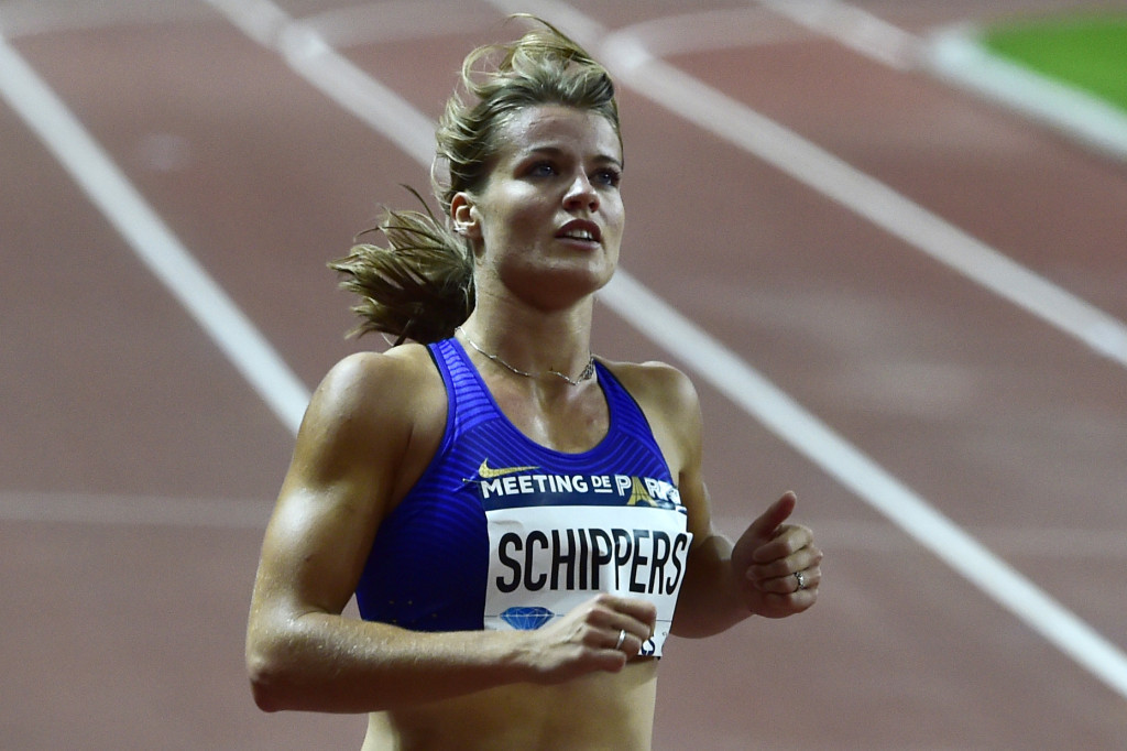 Dafne Schippers, pictured in Paris on Saturday, faces her Olympic rival Elaine Thompson in Zurich ©Getty Images