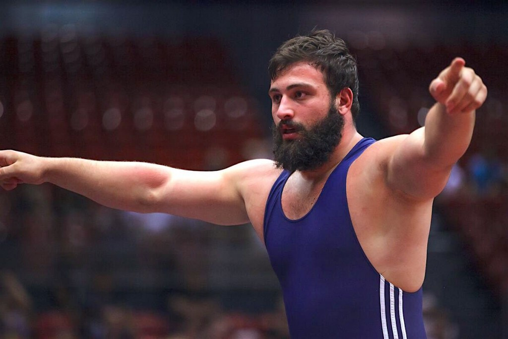 Zviadi Pataridze made it four Greco-Roman gold medals for Georgia with success at 120kg ©UWW