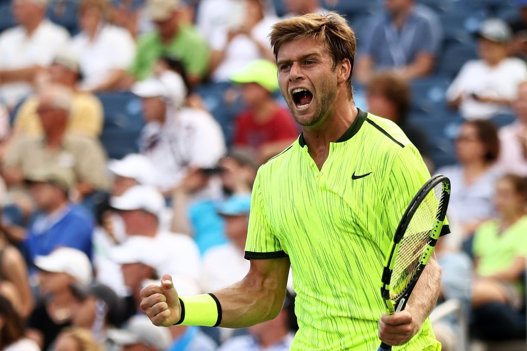 American qualifier Ryan Harrison inflicted a shock defeat on Milos Raonic ©Getty Images