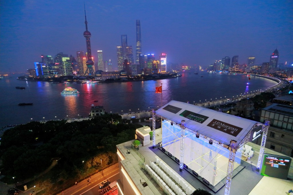 The high-profile Asian tournament takes place adjacent to the Shanghai Bund ©PSA