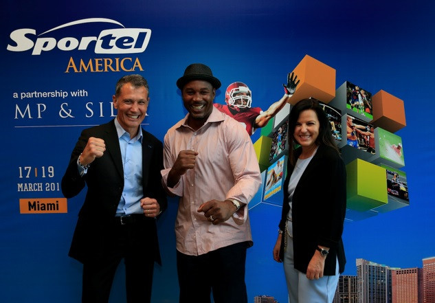 Former world heavyweight boxing champion Lennox Lewis was one of the leading sportspeople who attended the 2015 SPORTELAmerica convention in Miami ©SPORTEL