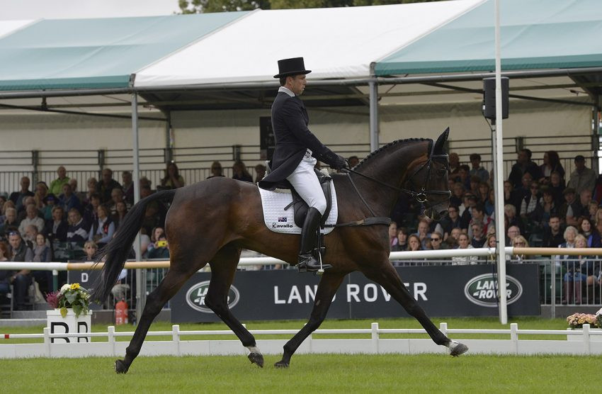 Australian Sam Griffiths was the leader after the morning session ©Burghley Horse Trials