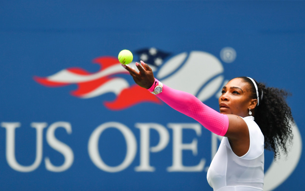 Serena Williams earned a record 307th Grand Slam win to reach round four at the US Open ©Getty Images