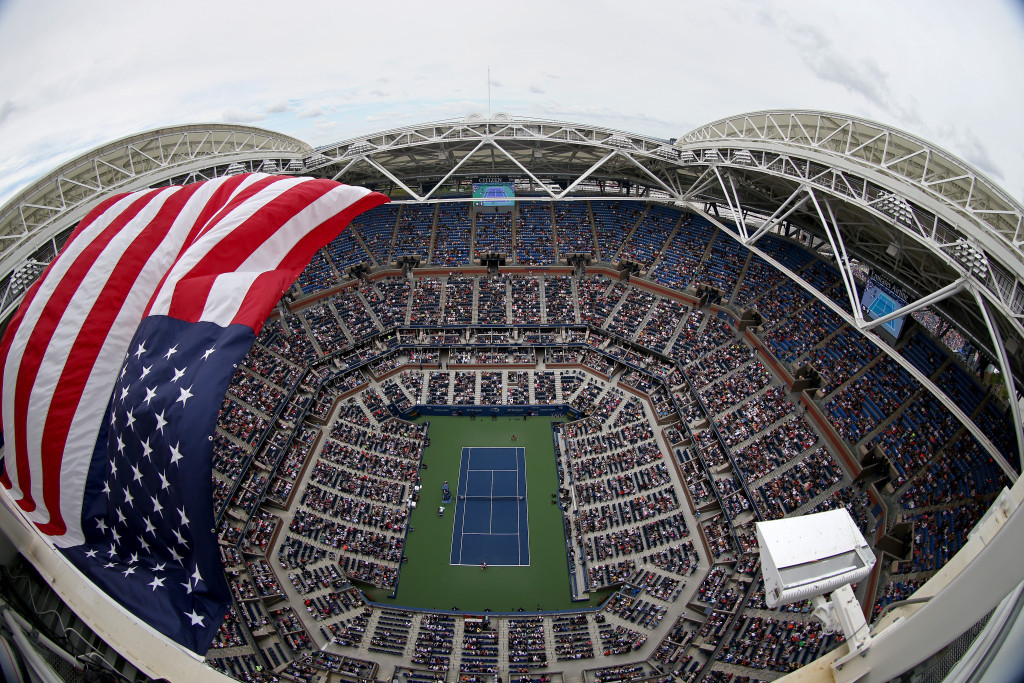 A decent crowd was inside the Arthur Ashe Stadium to witness Serena Williams make history ©Getty Images