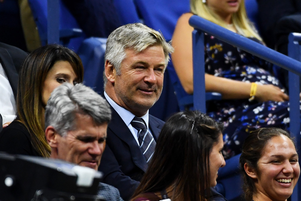 American actor Alec Baldwin was among the famous faces who watched Williams reach round four ©Getty Images