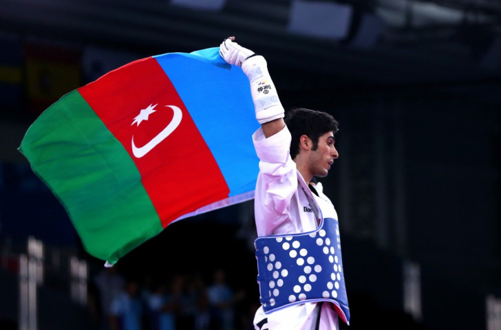 Milad Beigi-Harchegani celebrated under 80kg gold for Azerbaijan at Baku 2015