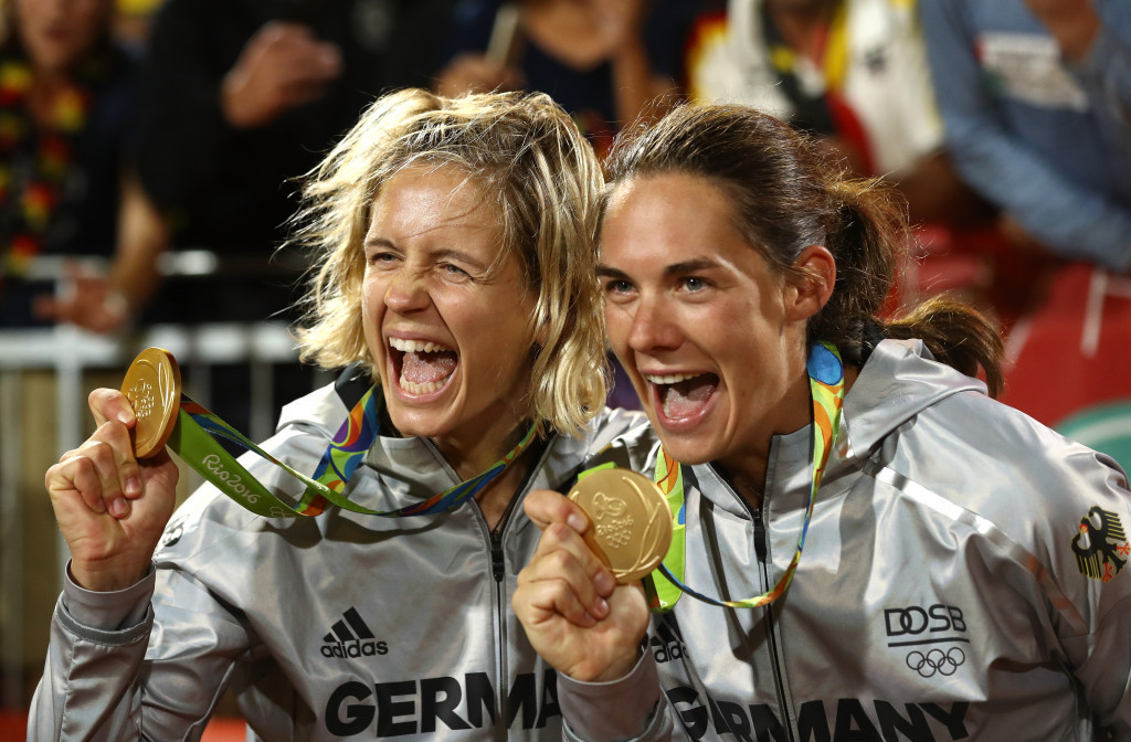 Olympic beach volleyball gold medallists Laura Ludwig and Kira Walkenhorst finished in second place ©Getty Images