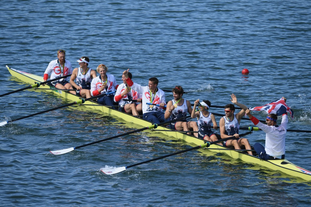 The men's eight won one of Britain's three rowing gold medals at Rio 2016 ©Getty Images