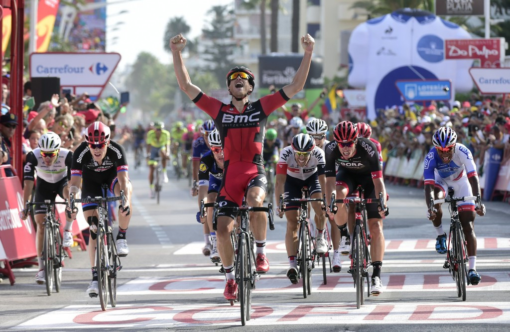 Drucker sprints to stage 16 win on rare break from mountains at Vuelta a España